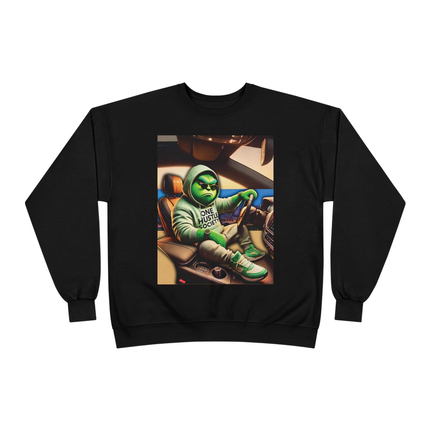 One Hustle Society – Driven Unisex EcoSmart® Crewneck Sweatshirt