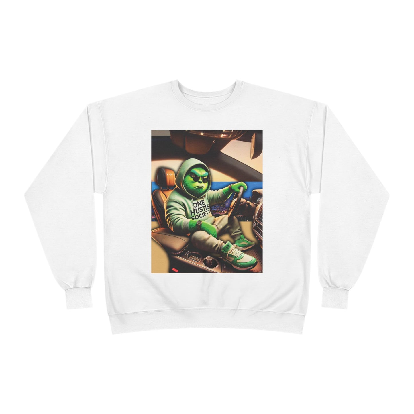 One Hustle Society – Driven Unisex EcoSmart® Crewneck Sweatshirt