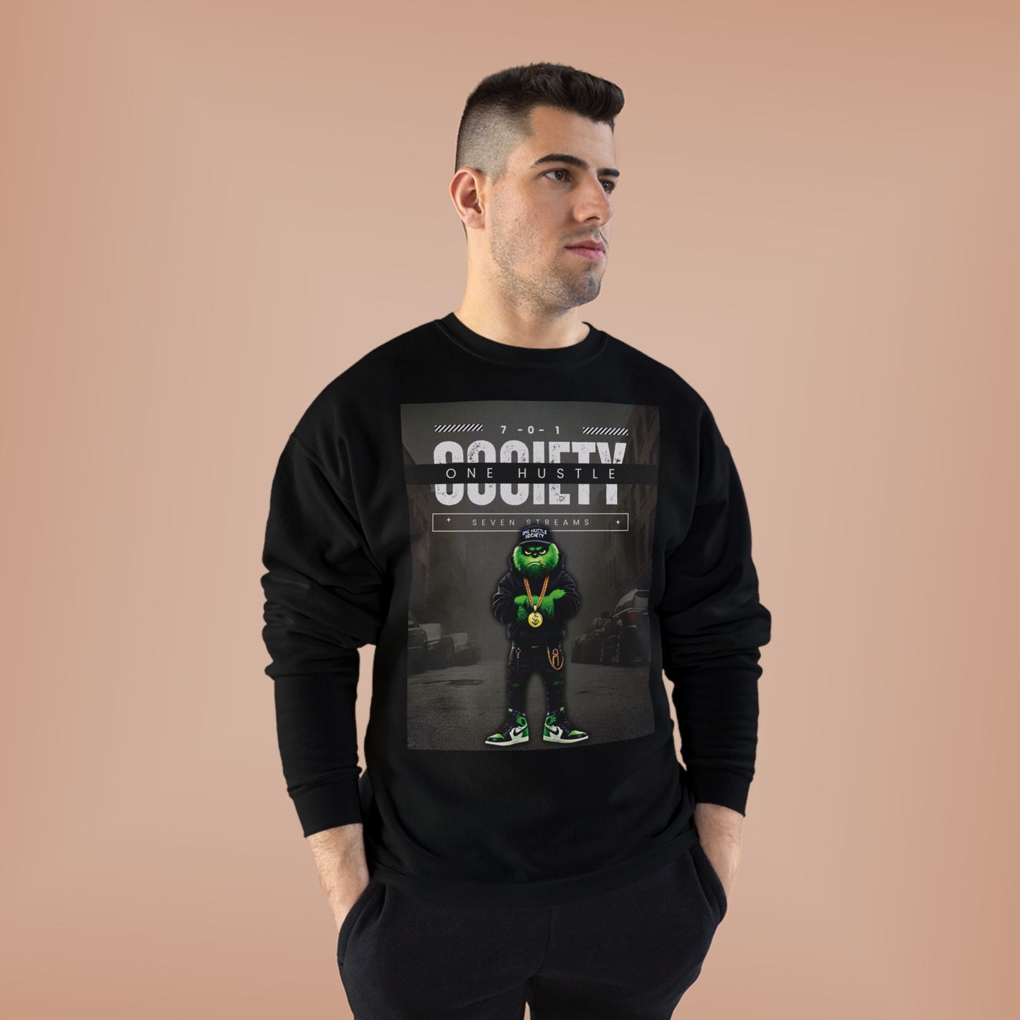 One Hustle Society – 701 Legacy Unisex EcoSmart® Crewneck Sweatshirt