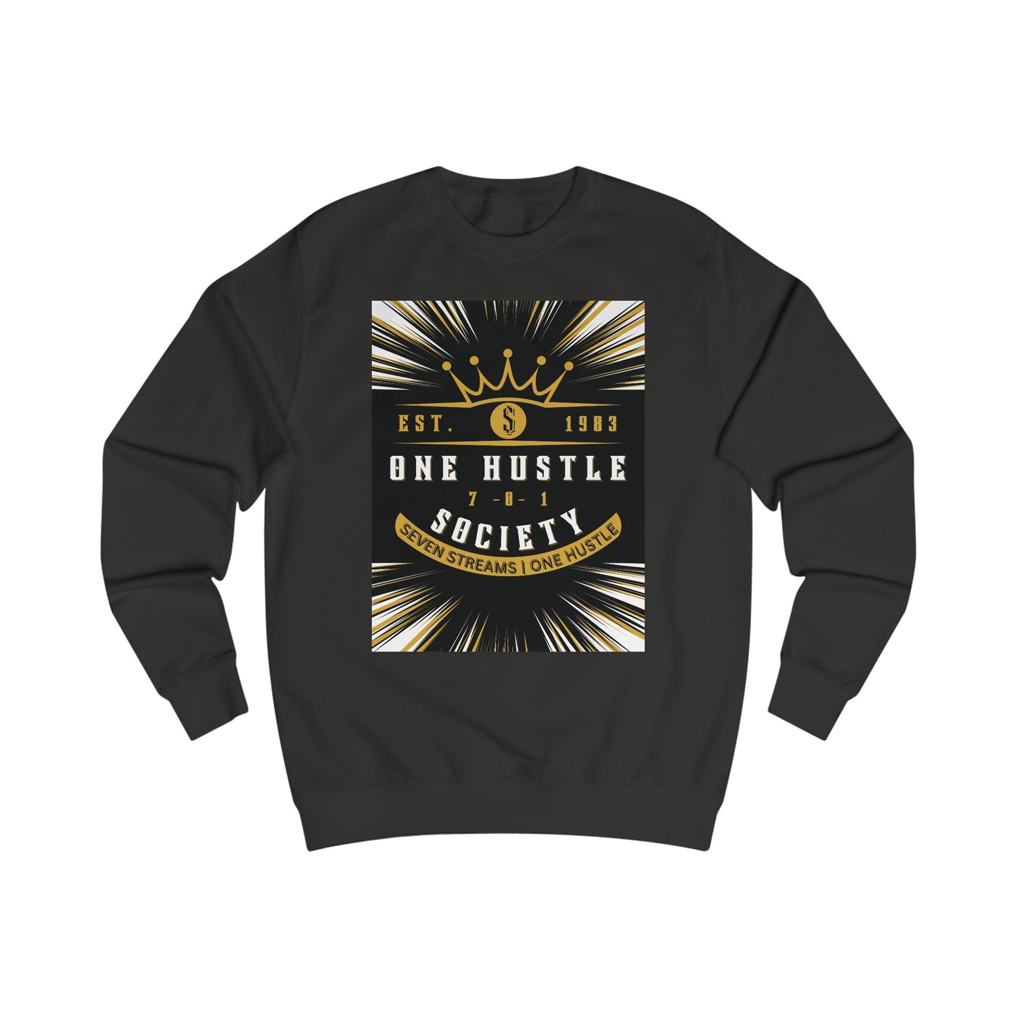 🔥 One Hustle Society Crewneck – 701H Edition 🔥