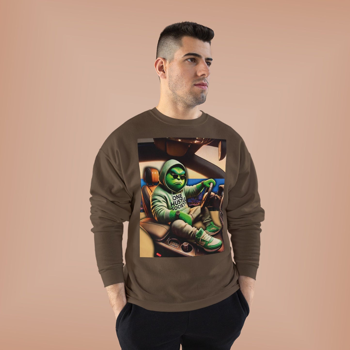 One Hustle Society – Driven Unisex EcoSmart® Crewneck Sweatshirt