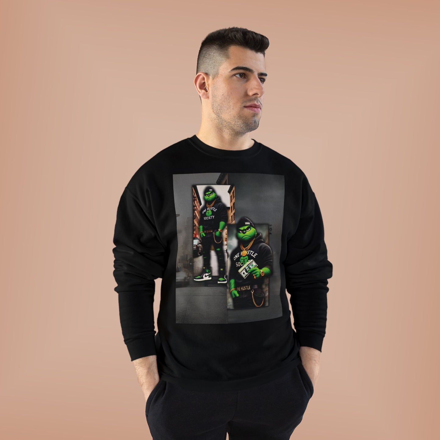 One Hustle Society – Stack or Starve Unisex EcoSmart® Crewneck Sweatshirt