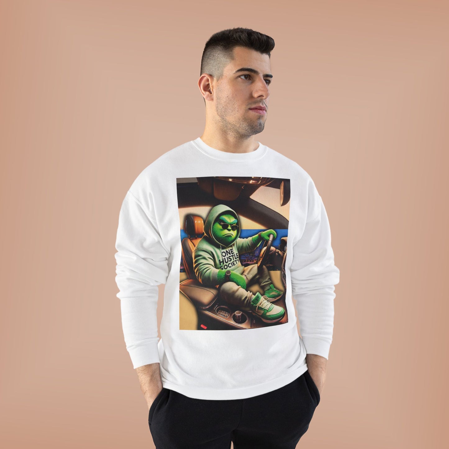 One Hustle Society – Driven Unisex EcoSmart® Crewneck Sweatshirt